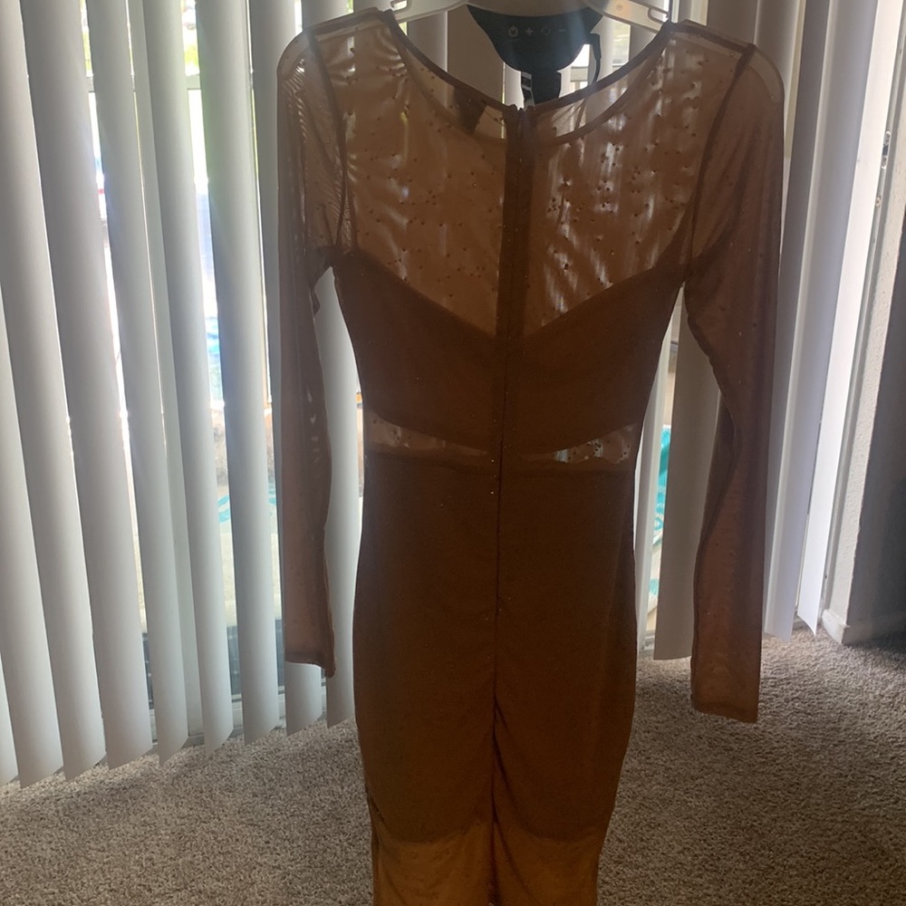Womens sheer nude dress - Picture 3 of 3